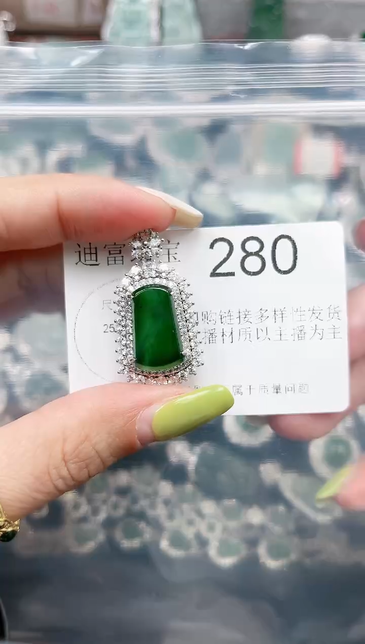 【闪购商品】翡翠颈饰未镶嵌赠皮绳280