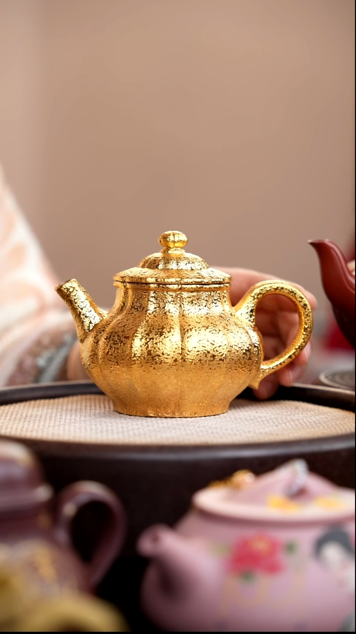 茶壶紫砂鎏金筋囊高潘