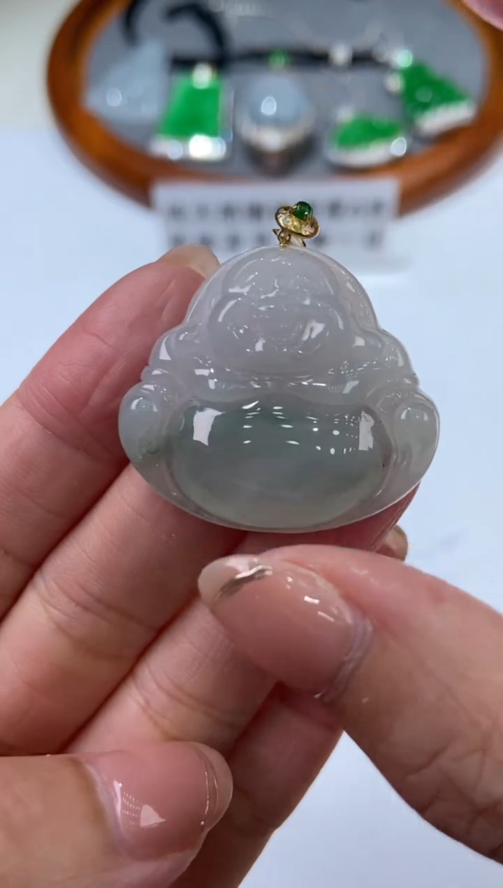 【闪购商品】翡翠18K金镶嵌挂件2202973