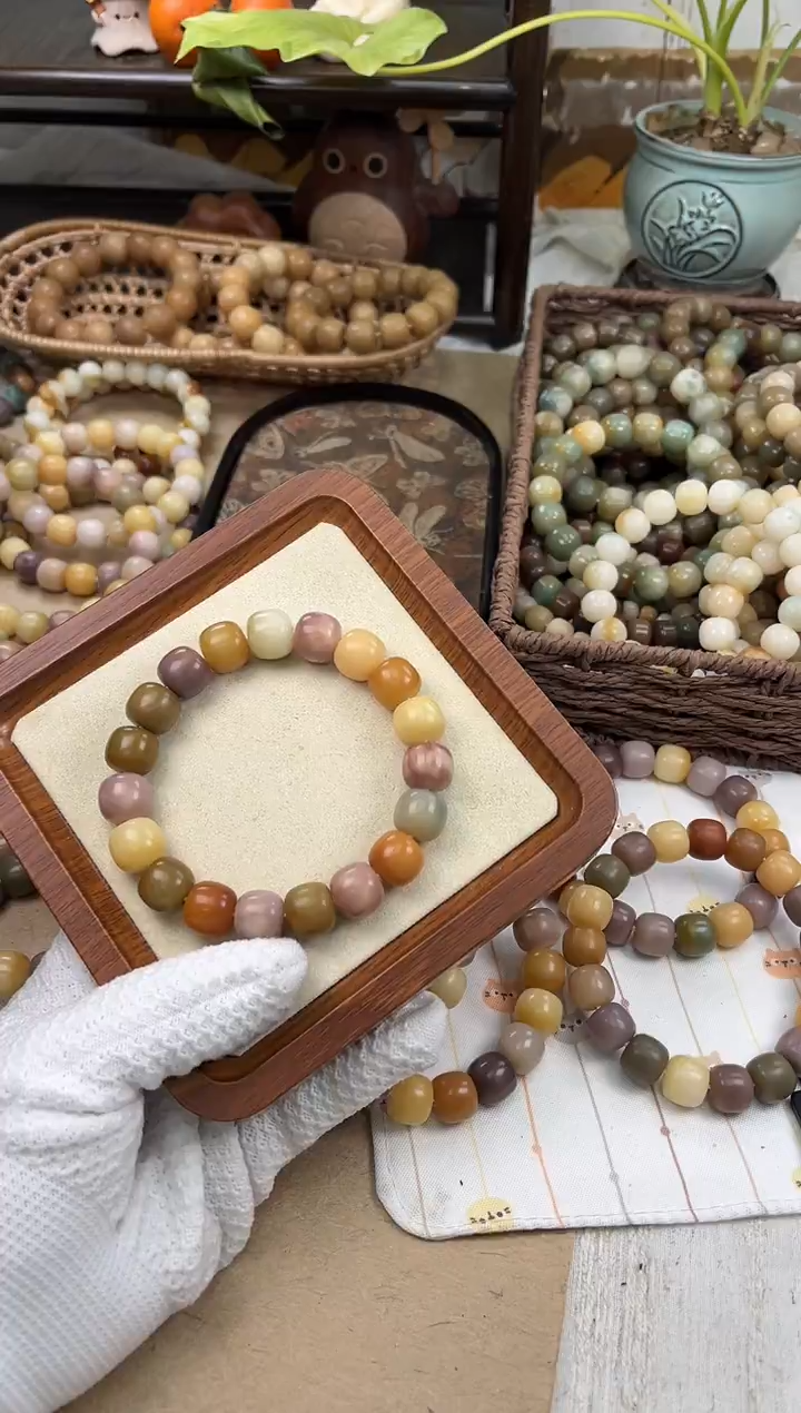 手串菩提根/象牙果a209卡13.8 干磨玫瑰