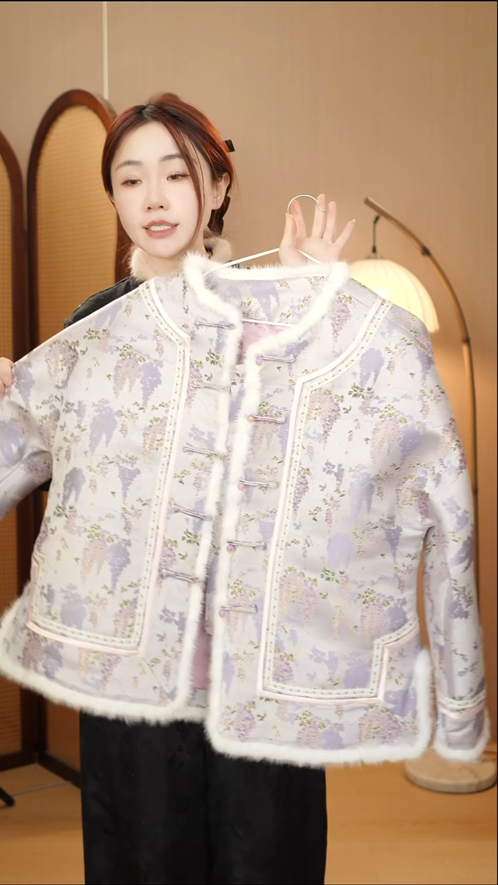 紫藤花棉衣          