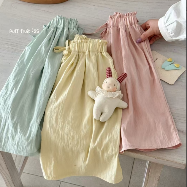 PF-8052-儿童夏季新款时尚洋气百搭休闲外穿阔腿裤