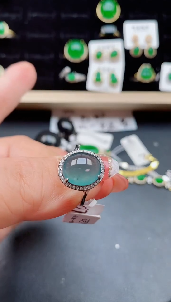 【闪购商品】翡翠戒指银S925镶嵌121212