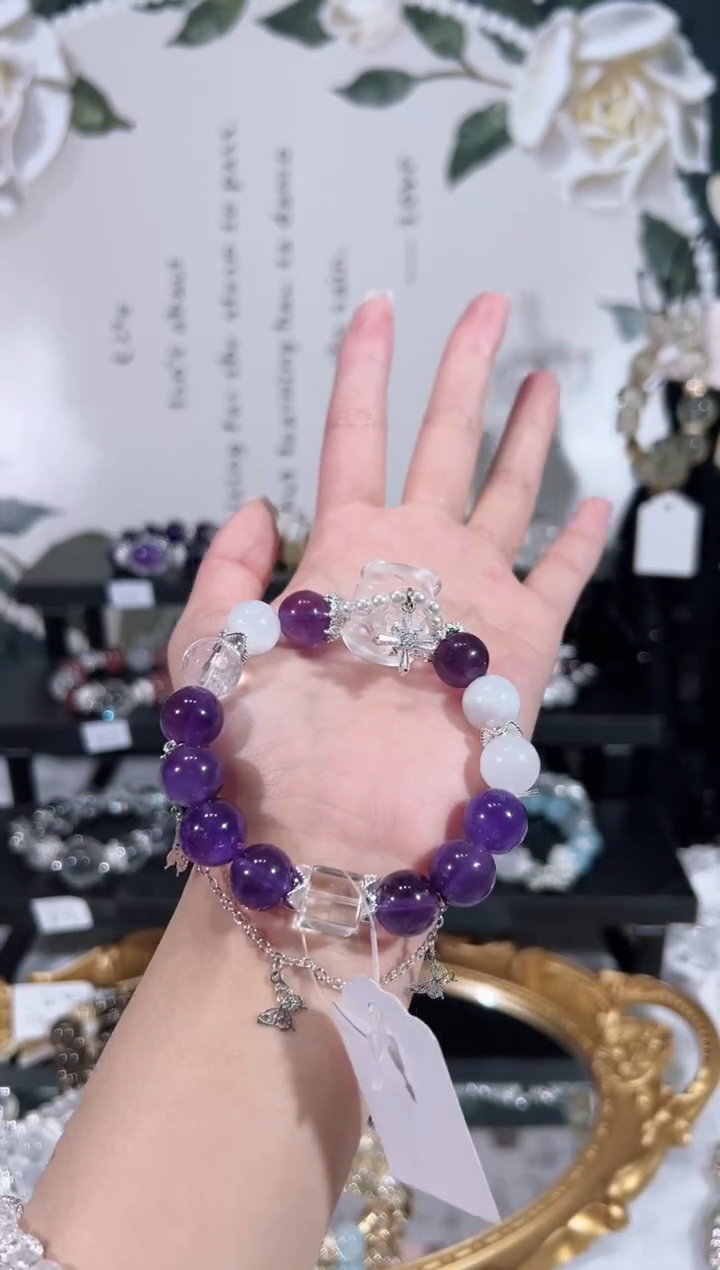 【闪购商品】水晶手链未镶嵌天然水晶默认微瑕 多样性发货发其一