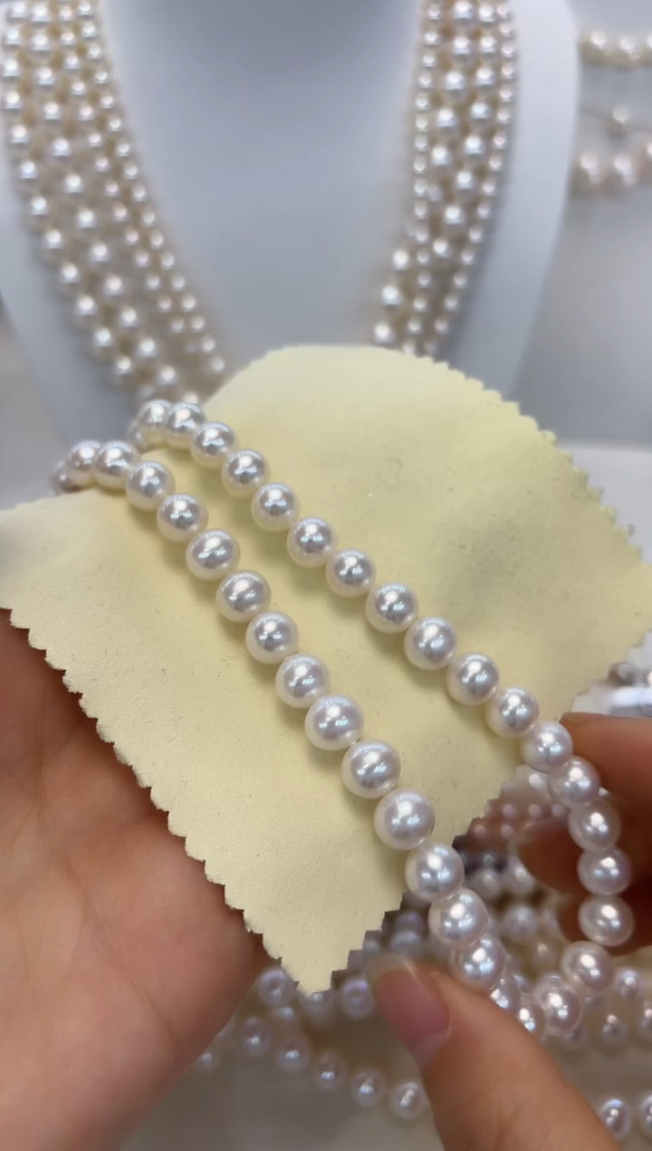 【闪购商品】淡水珍珠颈饰银S925镶嵌8-8.5MM