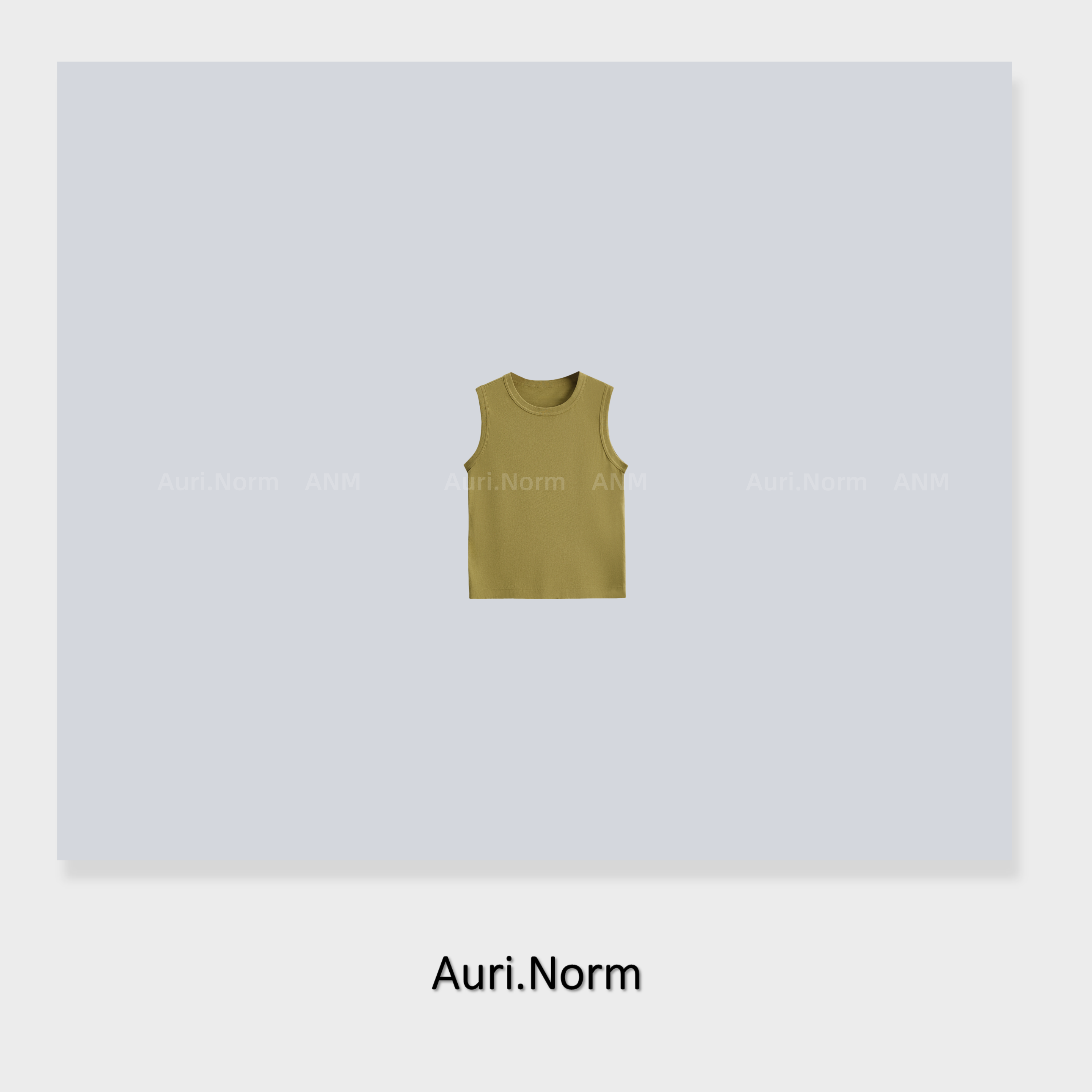 Auri.Norm【柠檬姜茶】简约圆领精梳棉背心小众设计师特别款