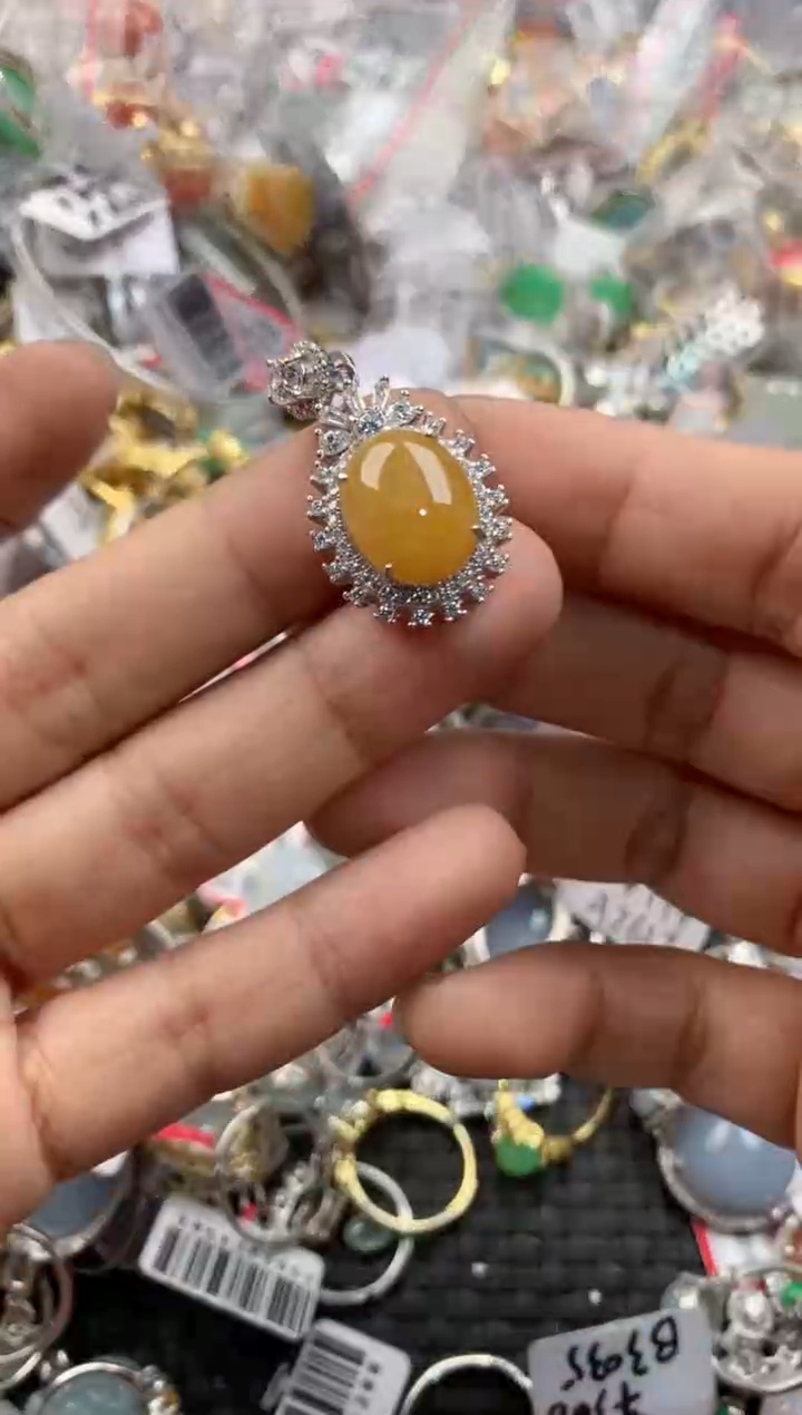 银S925镶嵌戒指翡翠888---3