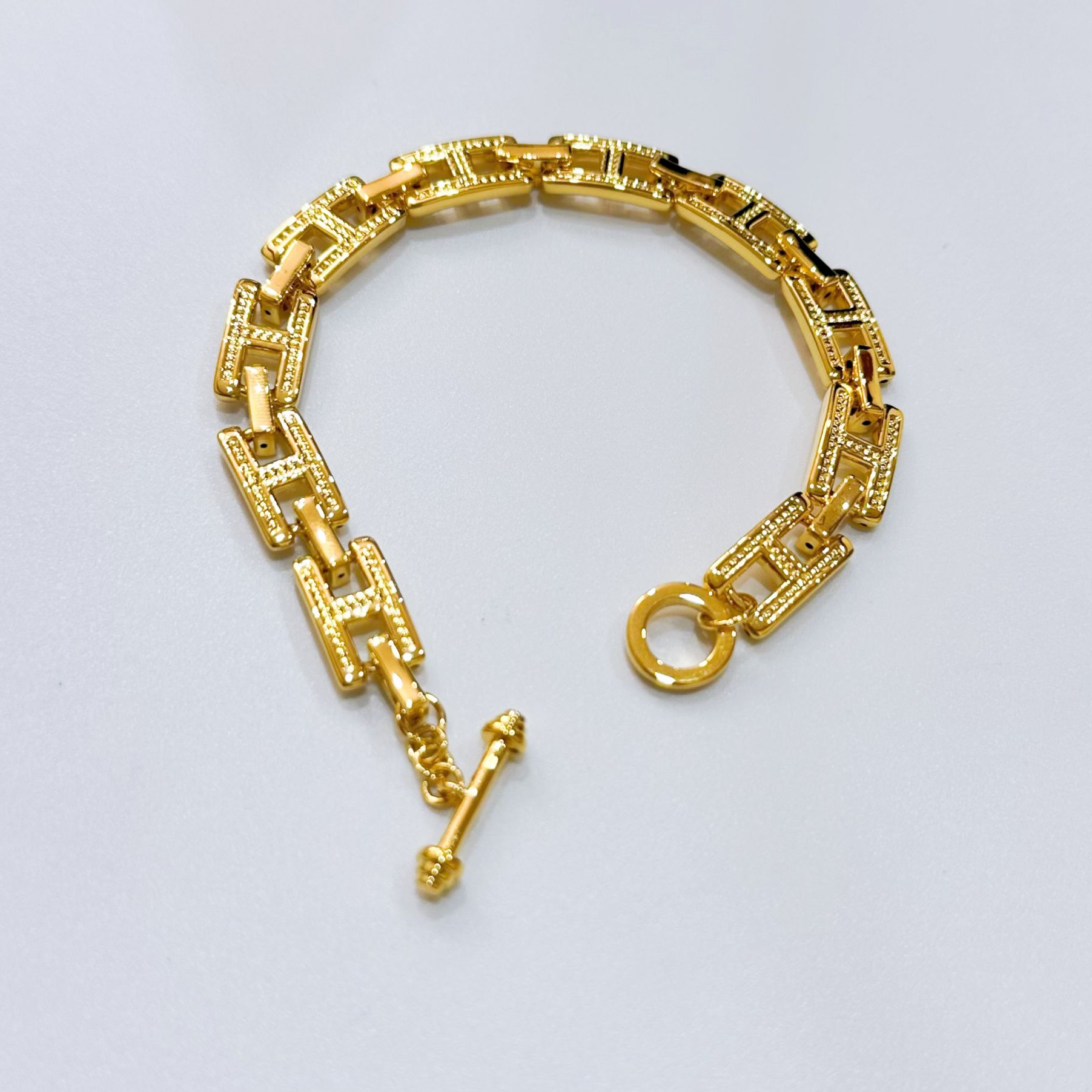 【小H手链】足金999黄金工艺小H时尚个性手链