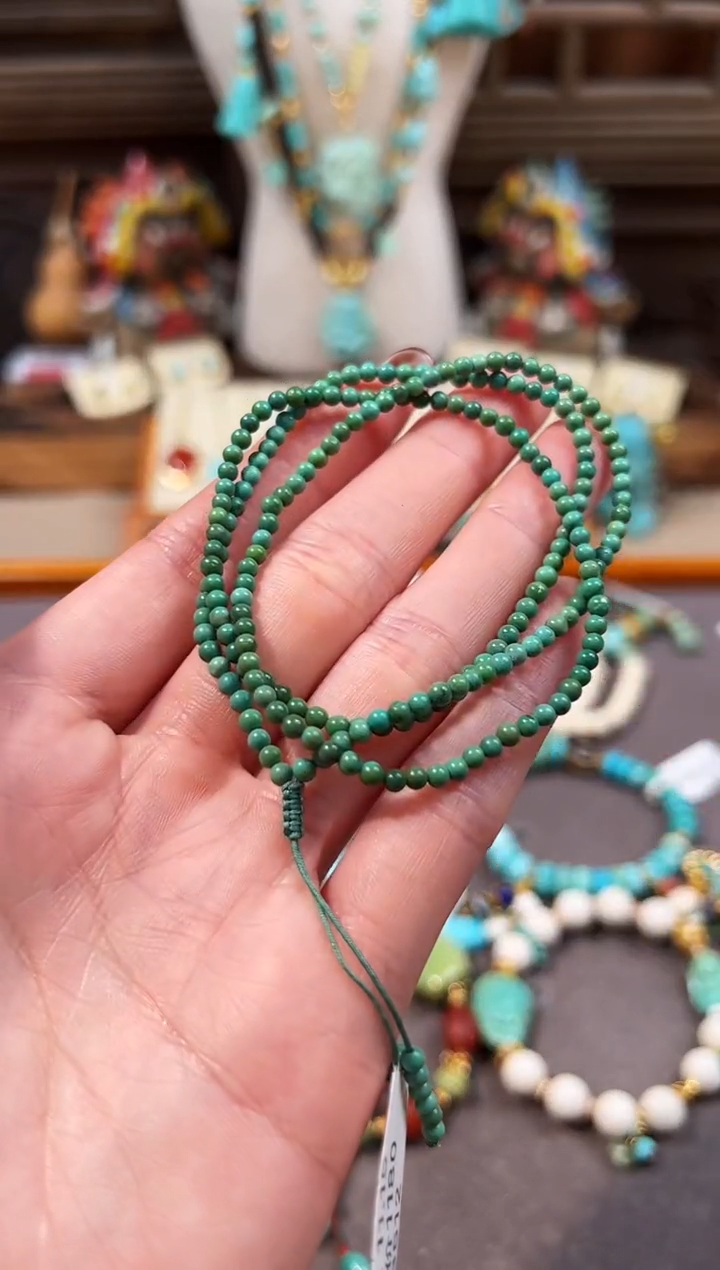 未镶嵌绿松石颈饰绿松石项链