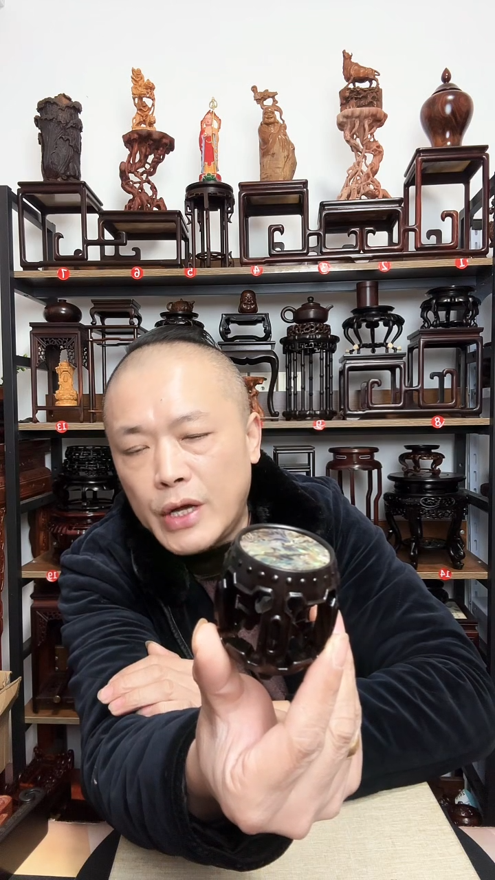 紫砂底座木内径4.5