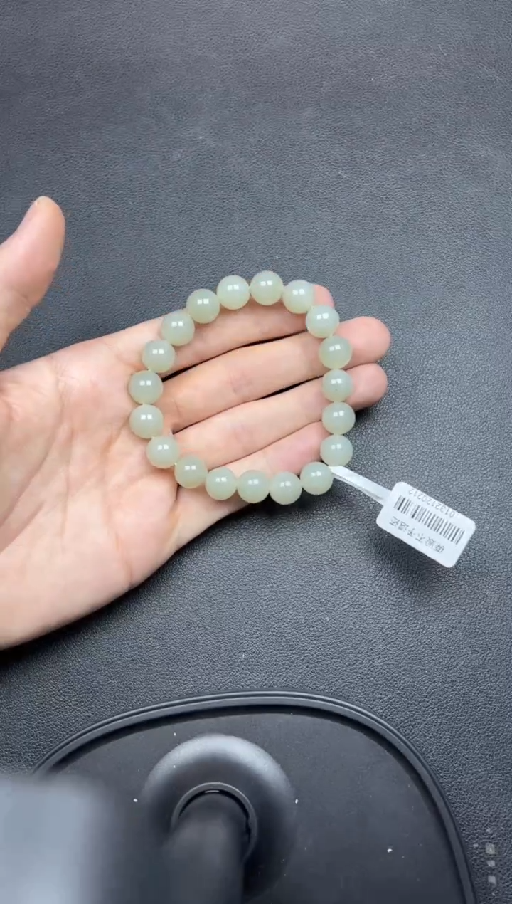 未镶嵌手串和田玉且末微色差近矿卡10手串