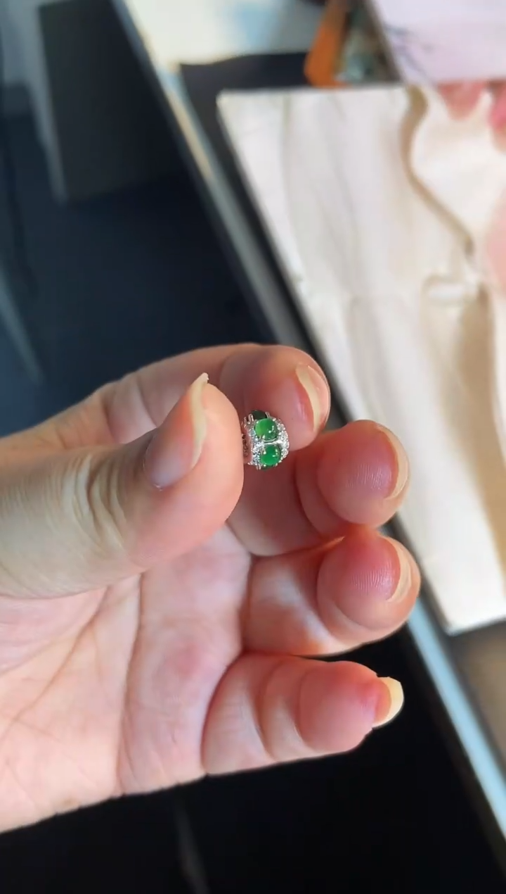 吊坠(不含链)银S925镶嵌翡翠1