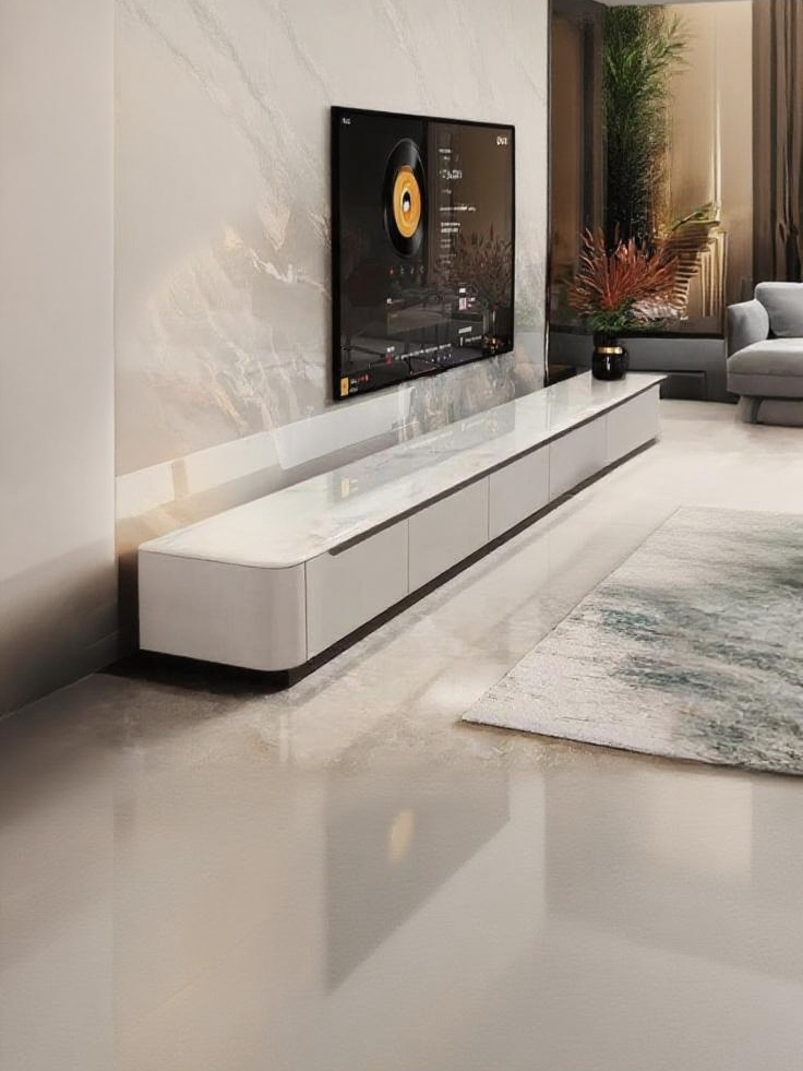 超晶石客厅落地2025高档新款落地电视机柜茶几组合除甲醛柜子家具