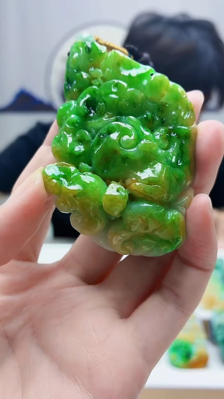 未镶嵌定制翡翠5145zm-毛货挂件如意116