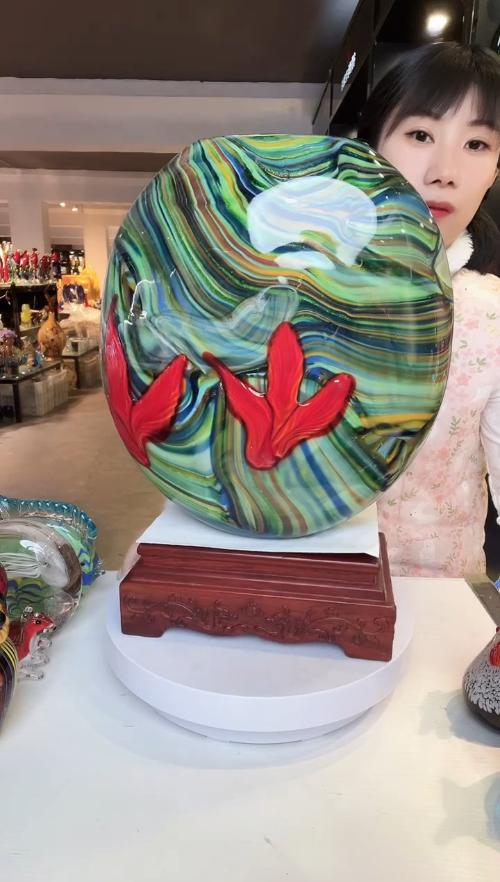 【闪购商品】茶盏琉璃摆件家居摆件