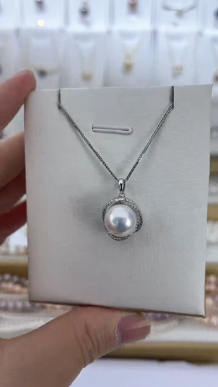 【闪购商品】淡水珍珠颈饰未镶嵌04天然极光珍珠吊坠鸟槽款