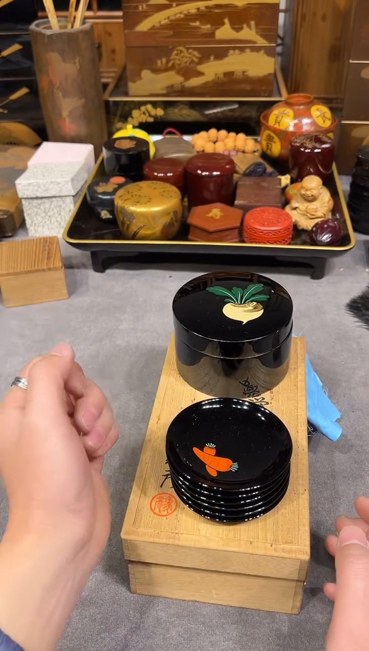平安象彦 茶枣+六片杯垫