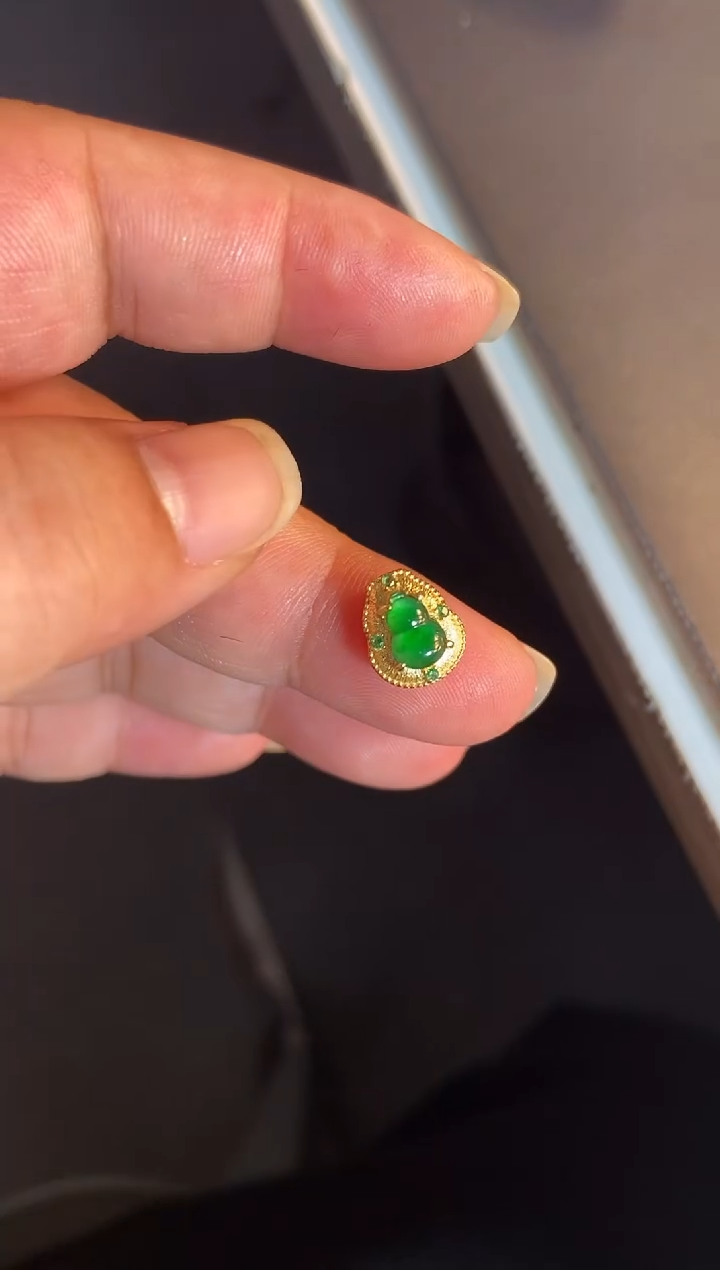 吊坠(不含链)银S925镶嵌翡翠1