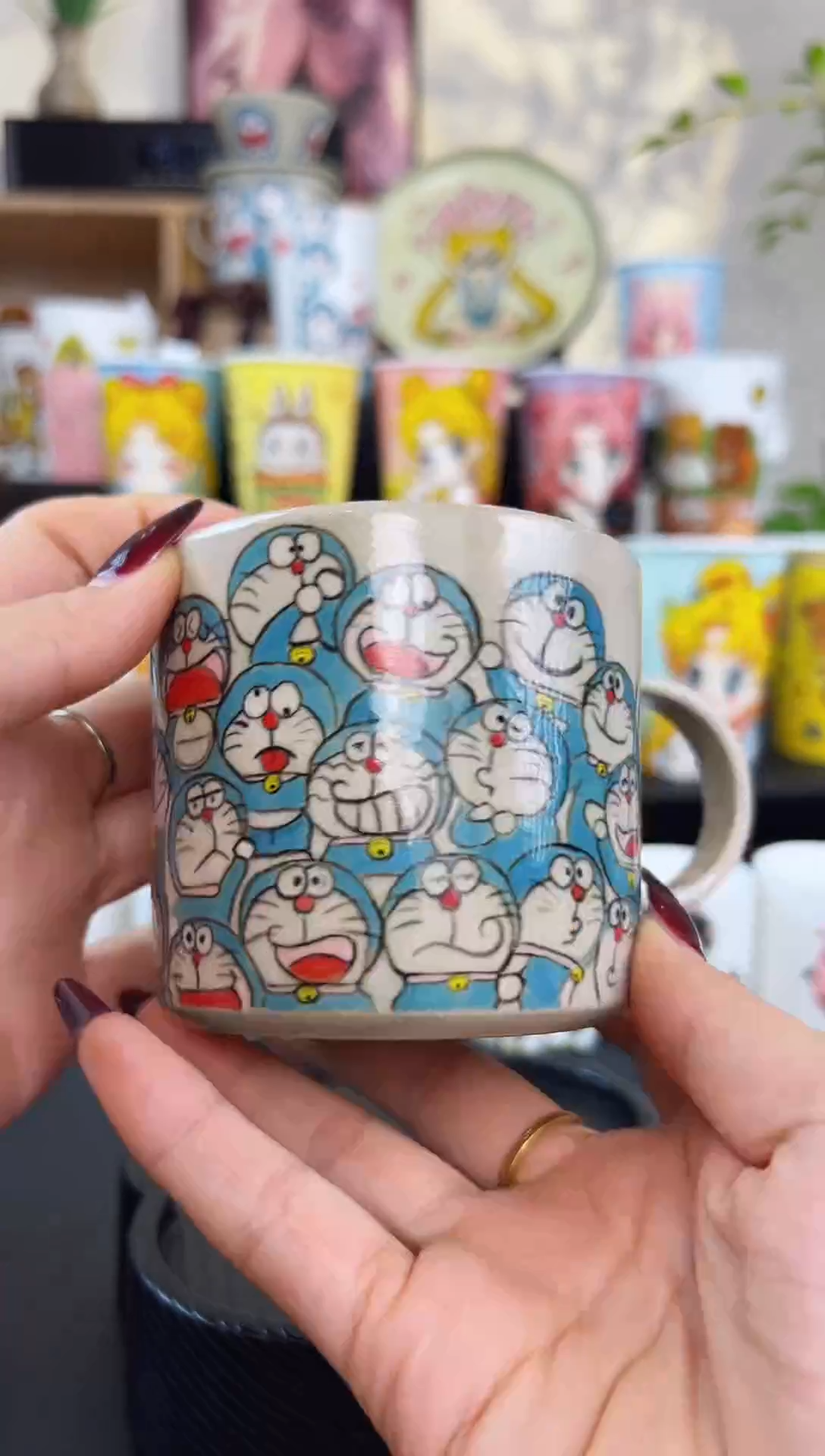 【闪购商品】摆件笙笙漫 手工手绘陶瓷杯杯