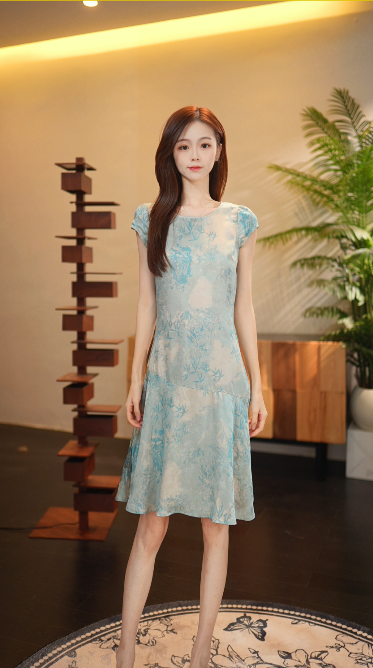 【沁竹摇光】G897夏季新款遮肉显瘦时尚连衣裙禁机洗“大七”