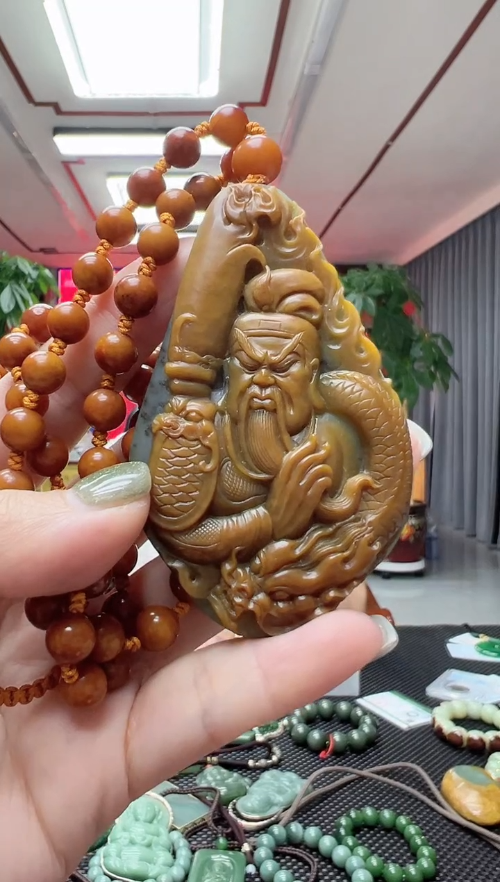 【闪购商品】和田玉（碧玉）挂件未镶嵌精品关公