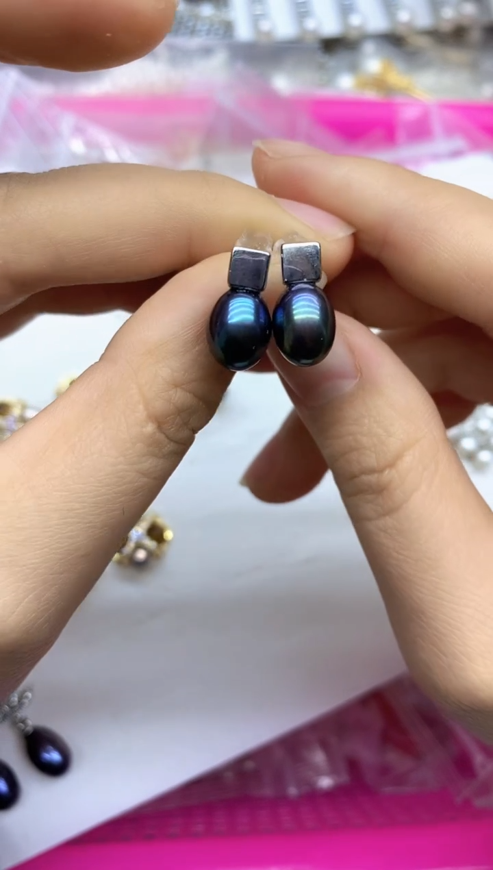 未镶嵌耳饰淡水珍珠耳钉多样性发其一