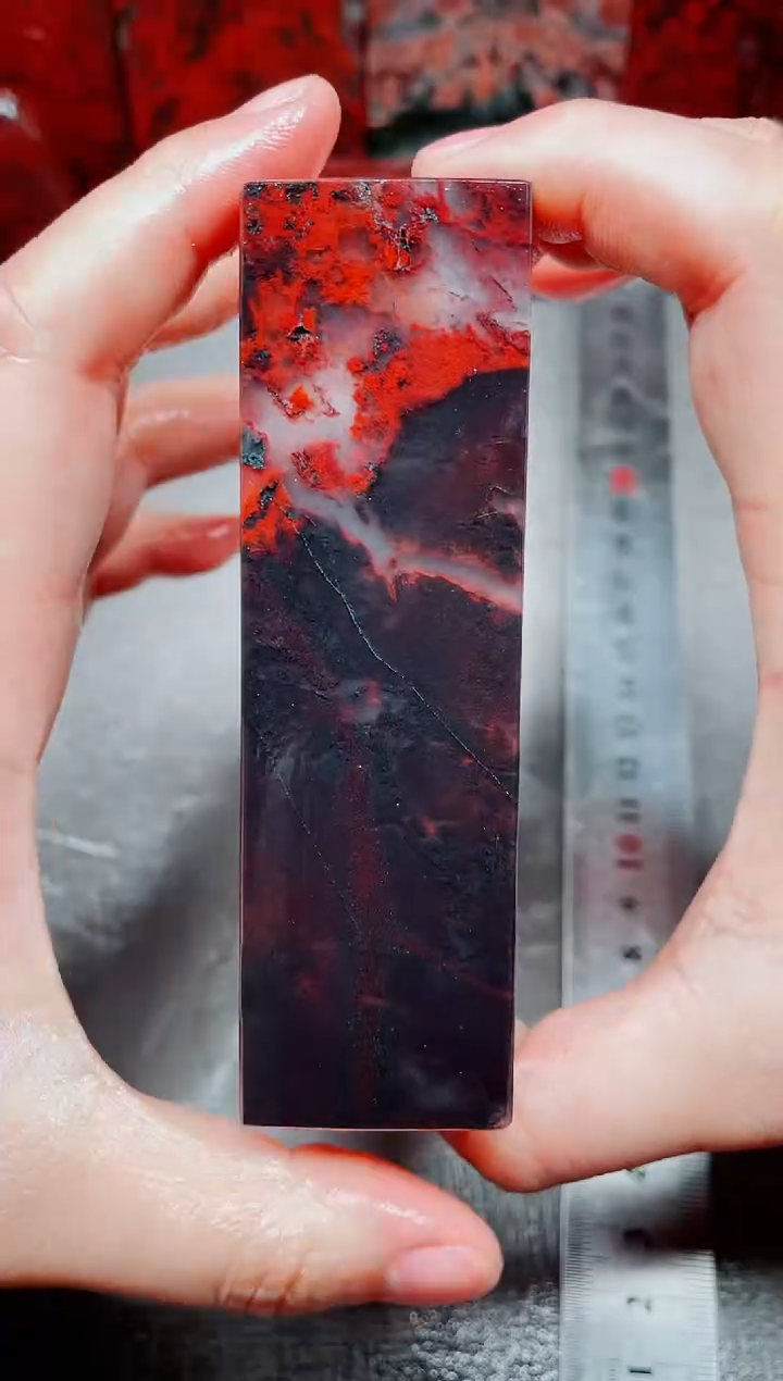 正**光桂林鸡血玉素章3.0左右27