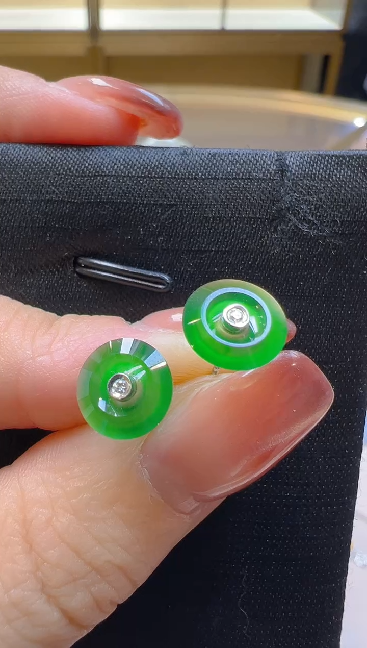 【闪购商品】翡翠耳饰18K金镶嵌多样性团购发一件