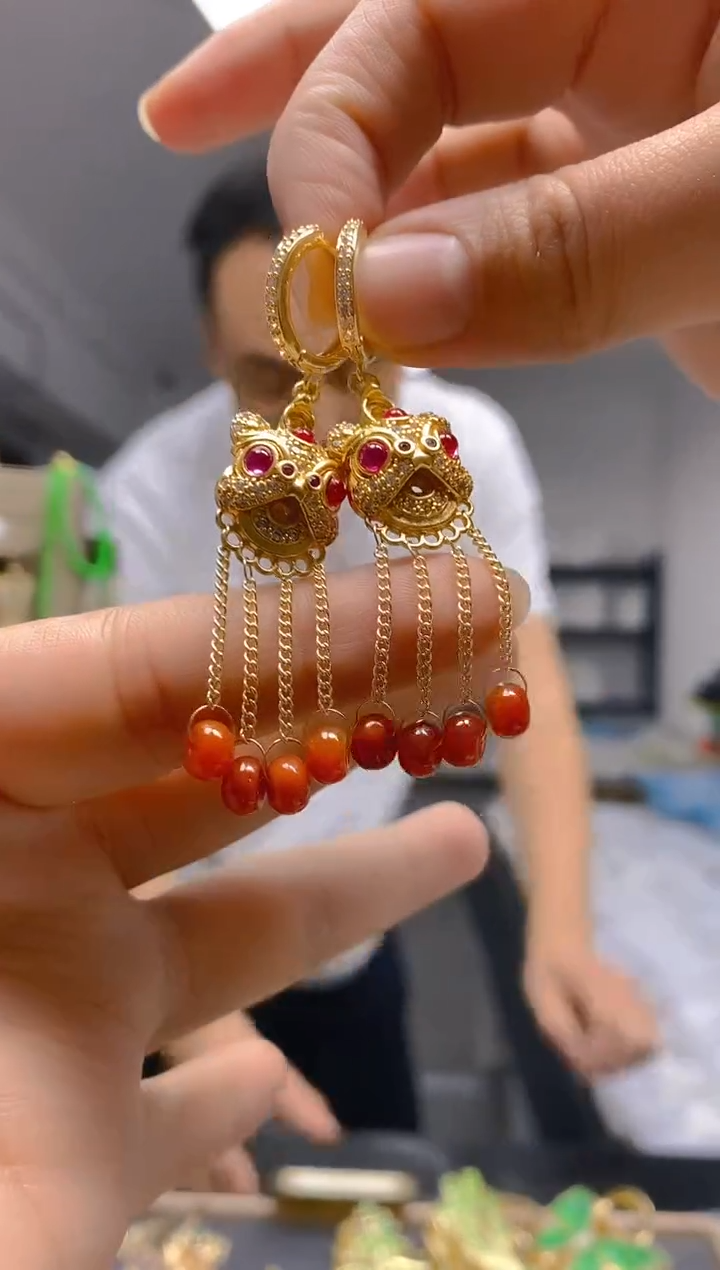 【闪购商品】翡翠耳饰合金097翡翠耳包