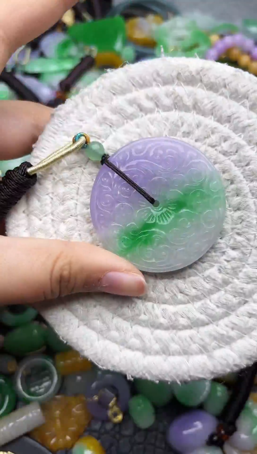 颈饰未镶嵌翡翠缅甸翡翠吊坠