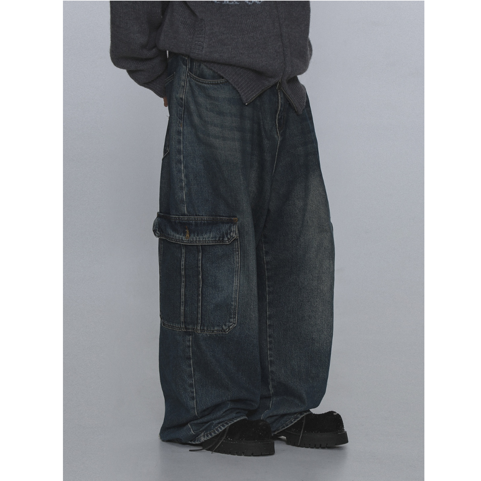 TH90CREW「焊在身上的牛仔裤」洗水超棒做旧new vintage 工装牛仔裤