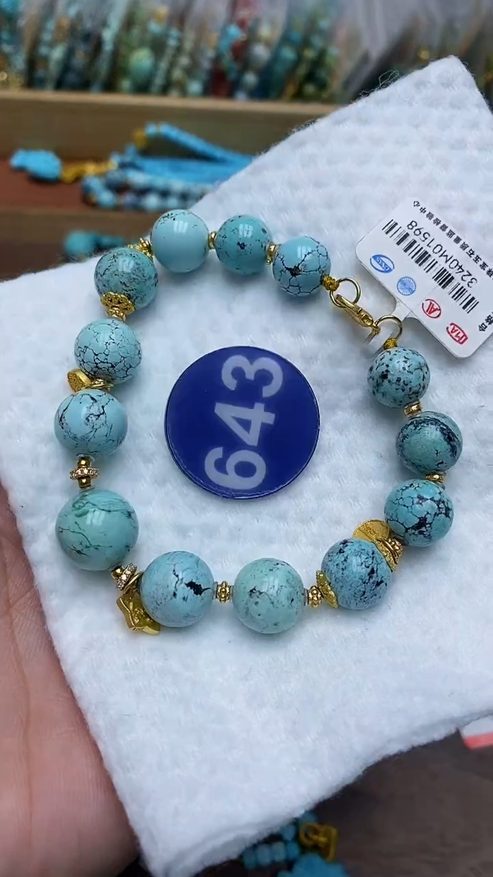 【闪购商品】绿松石手链银S925镶嵌643