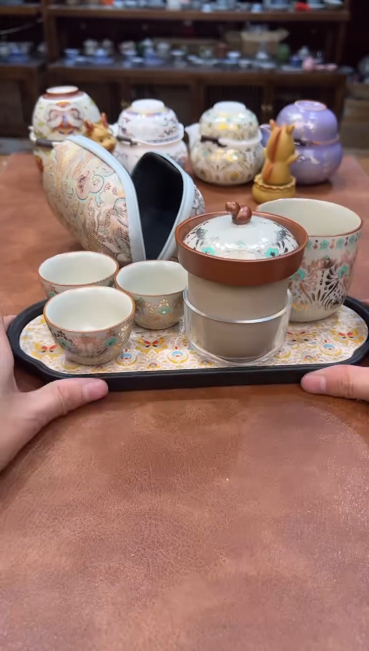 真的很便宜会开片的旅行茶具