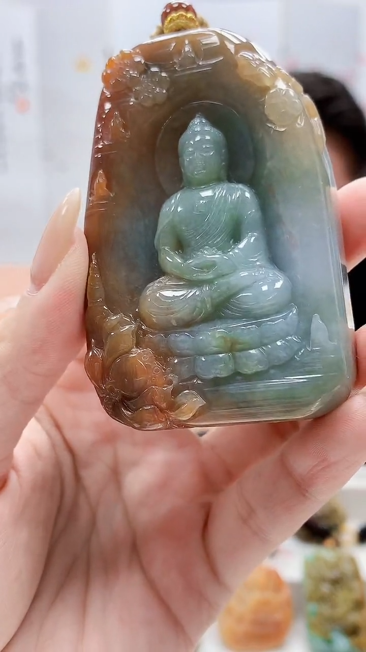 未镶嵌定制翡翠5060lr-毛货挂件200