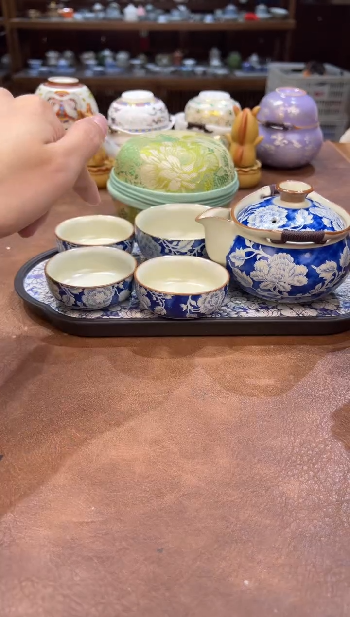 真的很便宜会开片的旅行茶具