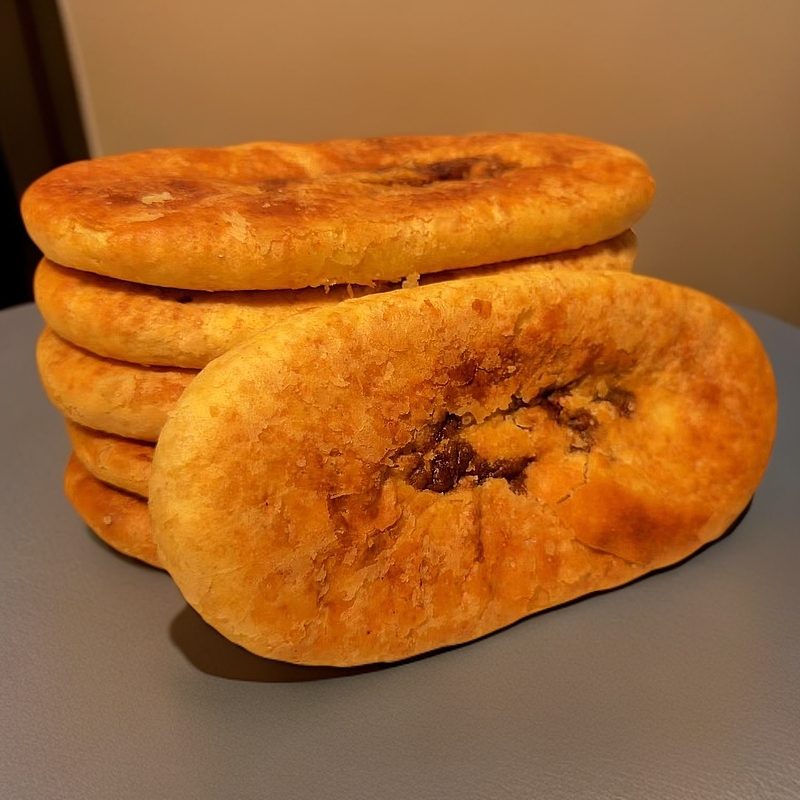 【原平锅魁】好吃不腻吃了停不下来纯手工制作酥脆可口红糖芝麻口味