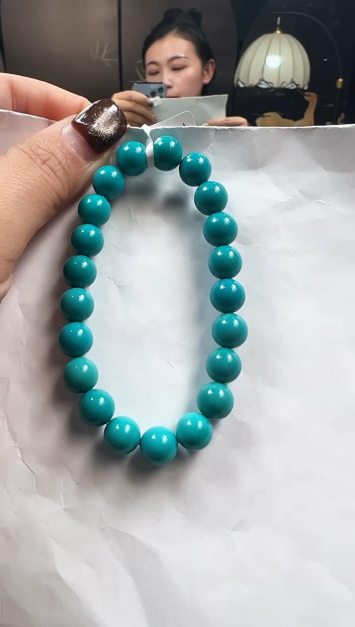 未镶嵌绿松石手串卡9+