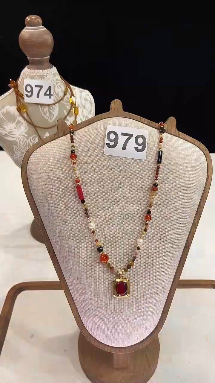 颈饰钛钢淡水珍珠979