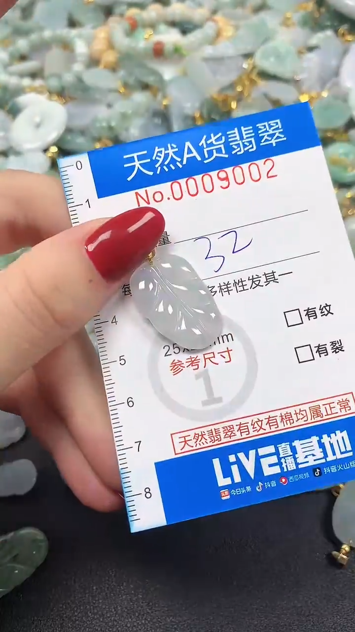 颈饰未镶嵌翡翠净货挂件-9002