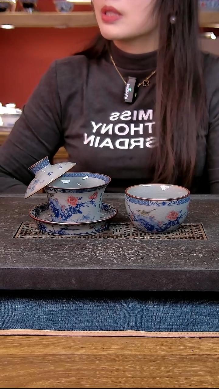 简装家用款2件套 老陶泥开片纹陶瓷茶具