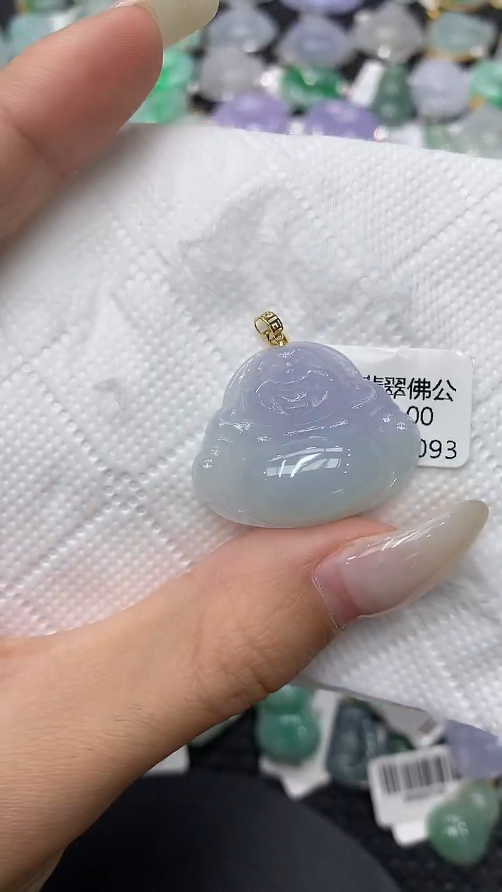 颈饰18K金镶嵌翡翠11111111111