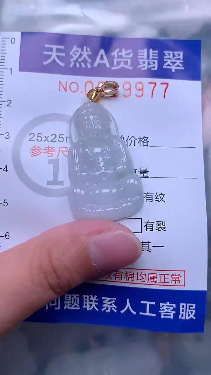 翡翠未镶嵌吊坠(不含链)1