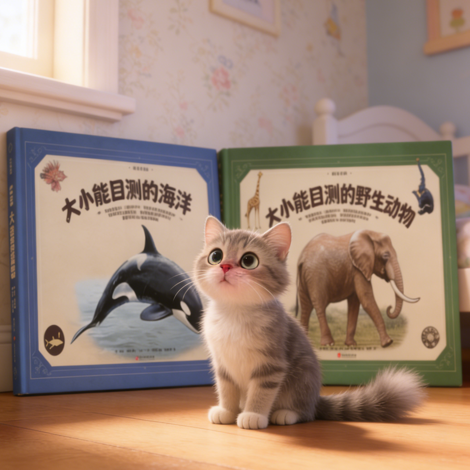 大小能目测动物动物大书绘本百科全野生3-6岁儿童启蒙早教益智