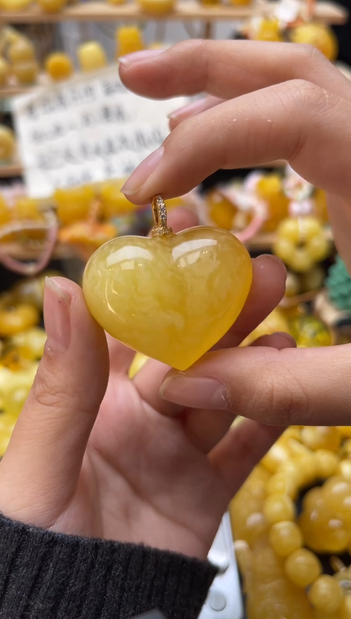 琥珀银S925镶嵌珠宝奇石029琥珀蜜蜡微瑕