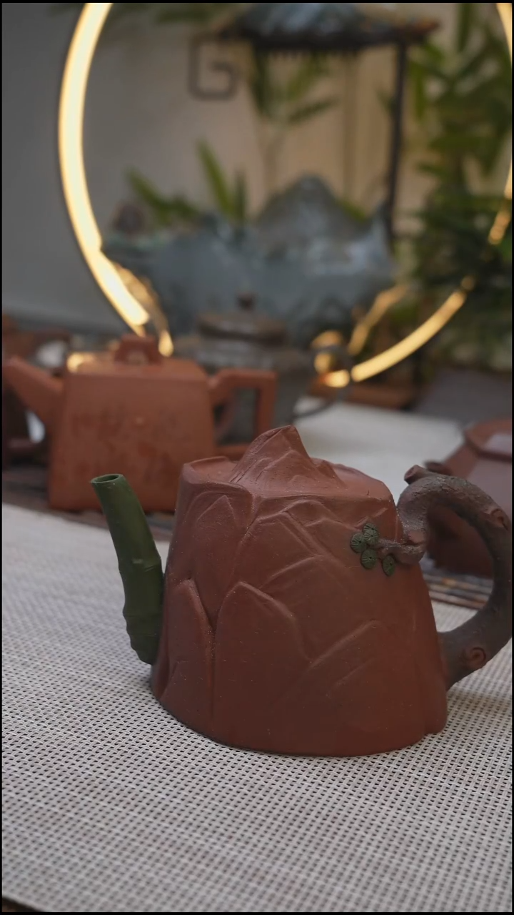 茶壶紫砂节节高升·全手高货紫砂壶（100cc)