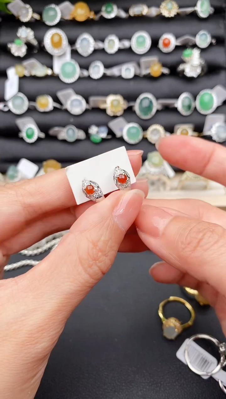 【闪购商品】翡翠戒指银S925镶嵌多样性发货
