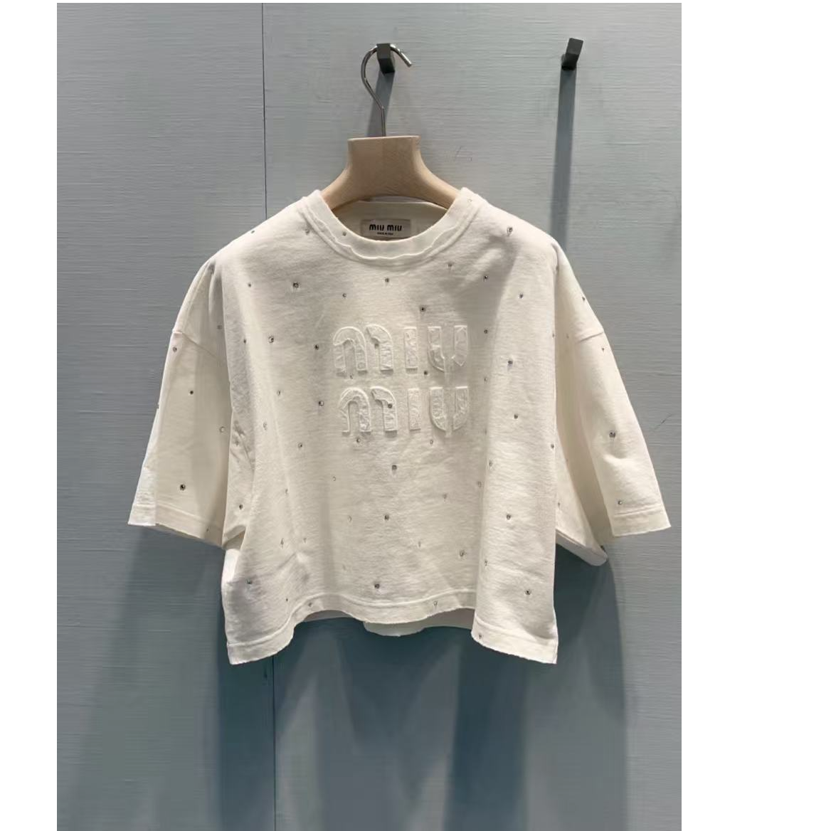 未使用 MIU MIU/缪缪 双双臻选/vv03380/缪缪短袖/s