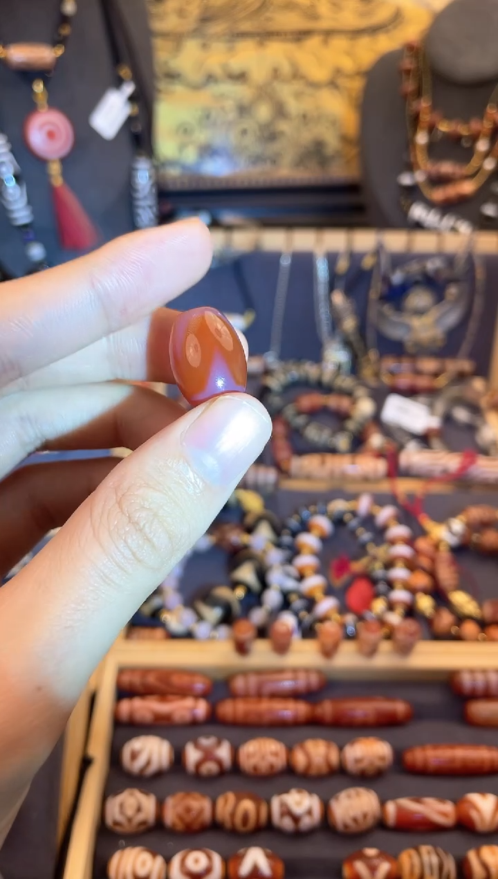 【闪购商品】玛瑙/玉髓颈饰未镶嵌高品红肉虎牙单珠