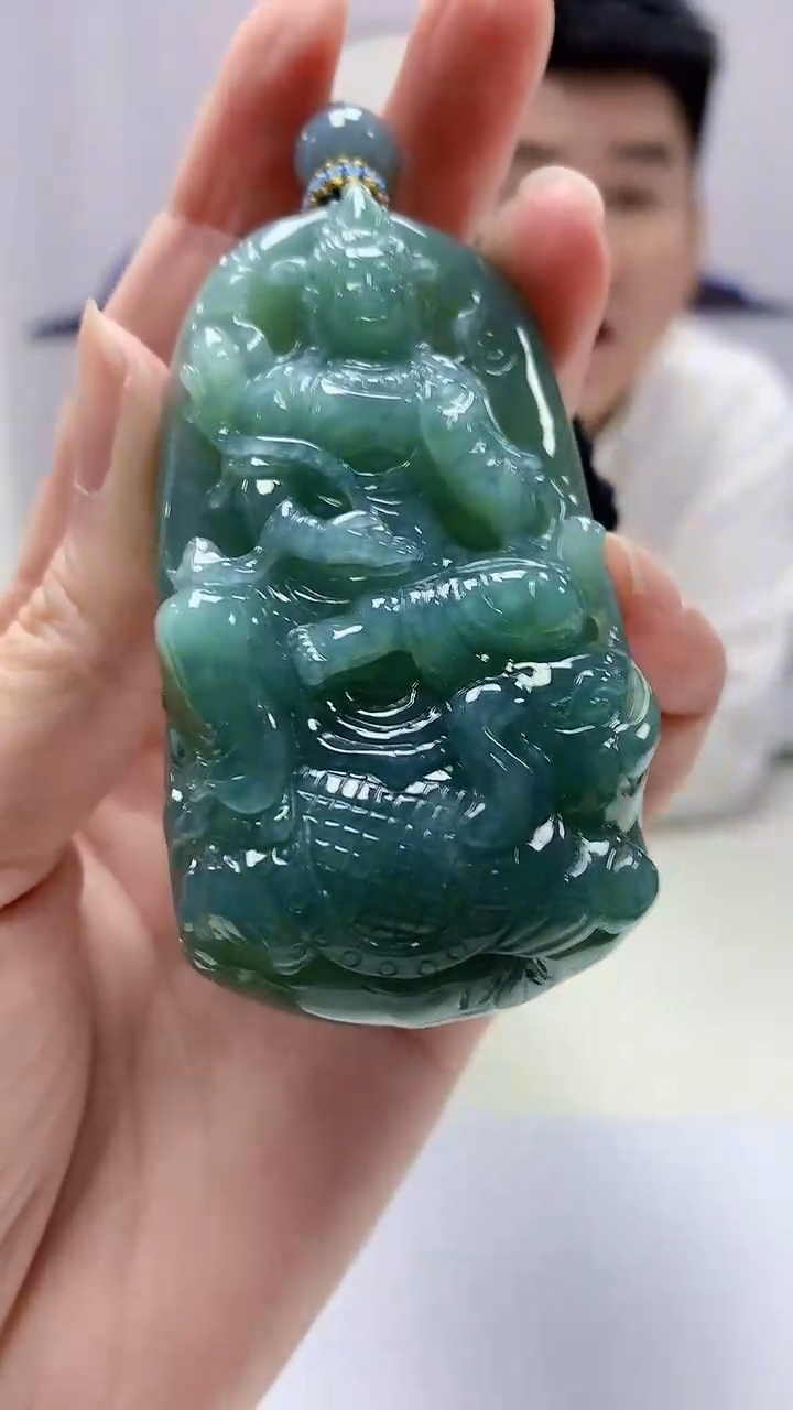 【闪购商品】定制翡翠未镶嵌5028zm-毛货挂件人物193