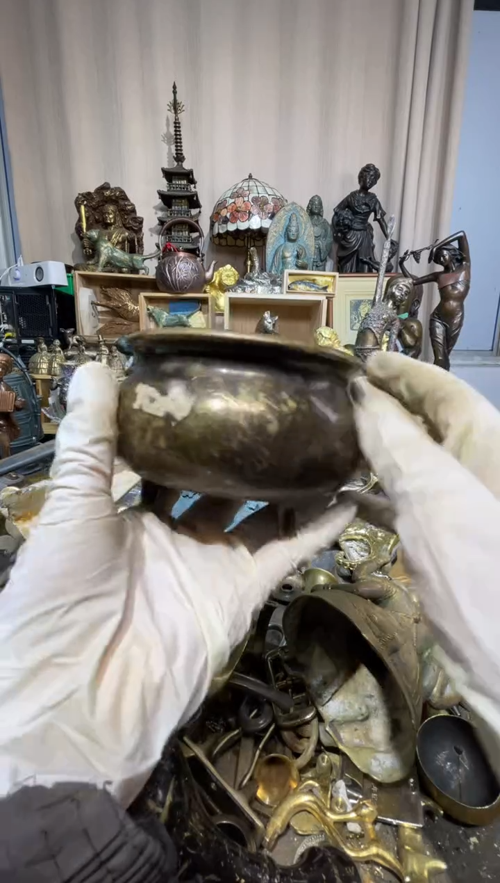 茶盏大阪中古铜器摆件107
